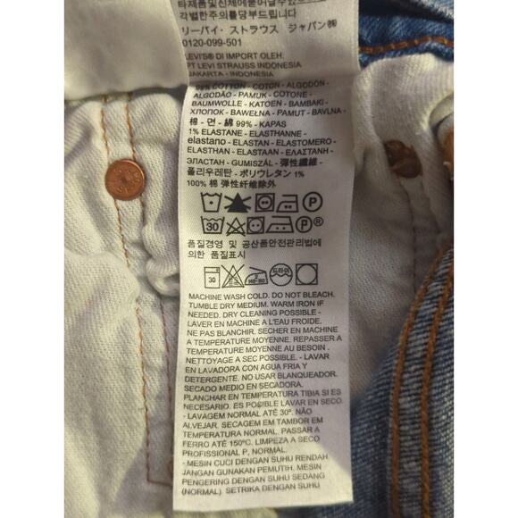 Levi's 501 Skinny Jeans Men's 27x28‎ Denim Button Fly Light Wash Casual Stretch - Picture 11 of 16